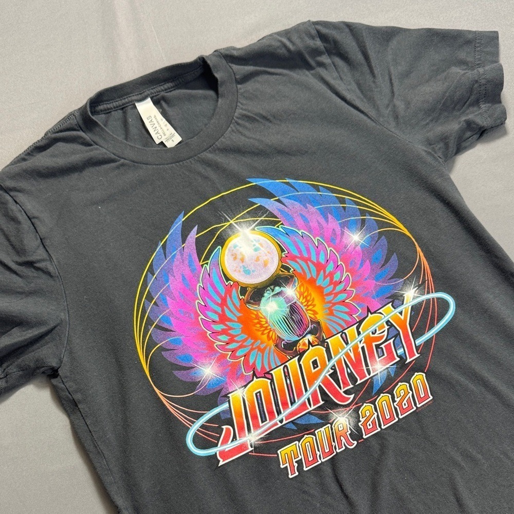 Journey Tour 2020 Graphic T-Shirt Bella Canvas Charcoal Gray Small Rock Band Tee